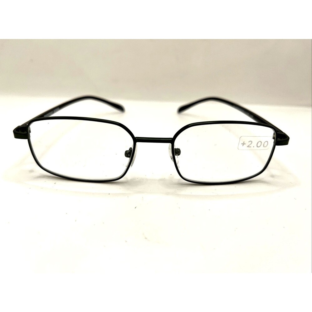 Geoffery Beene Reading Glasses 60195-ME0020-101GBR Readers Black +2.00